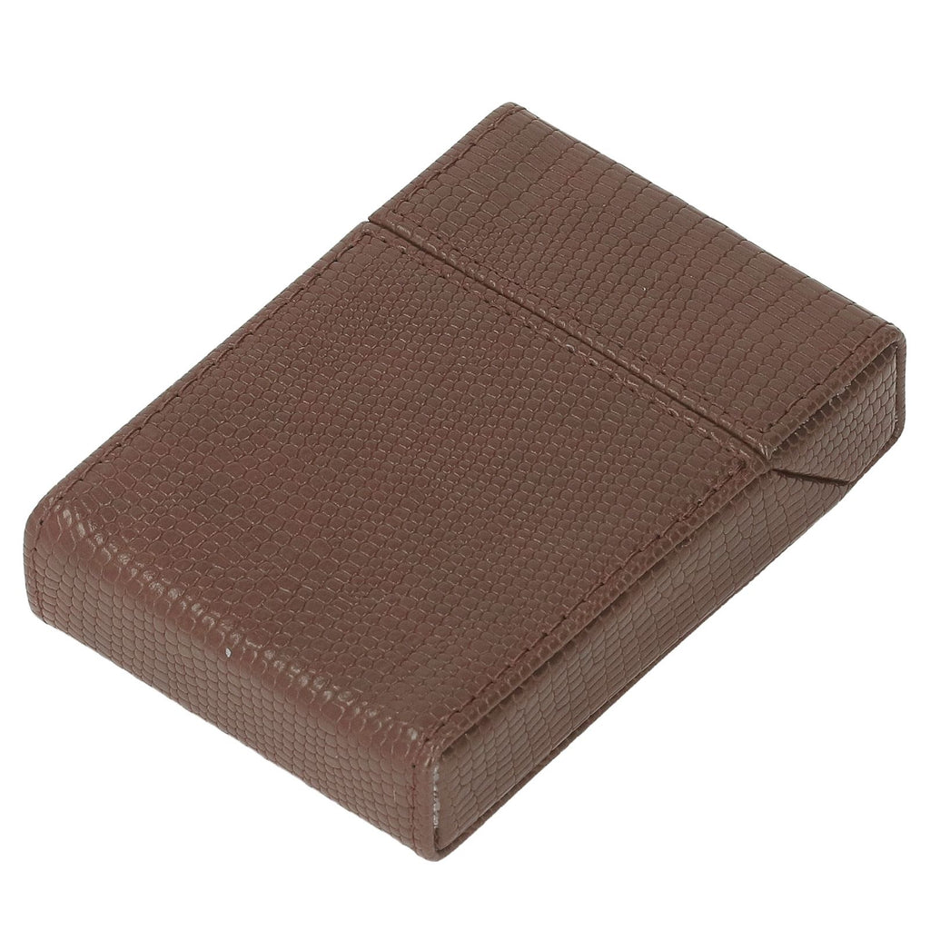 Men Cigarette Case for 20pcs Medium Cigarettes Box Lizard Stripe Portable Cigarette Case Coffee