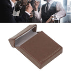 Men Cigarette Case for 20pcs Medium Cigarettes Box Lizard Stripe Portable Cigarette Case Coffee