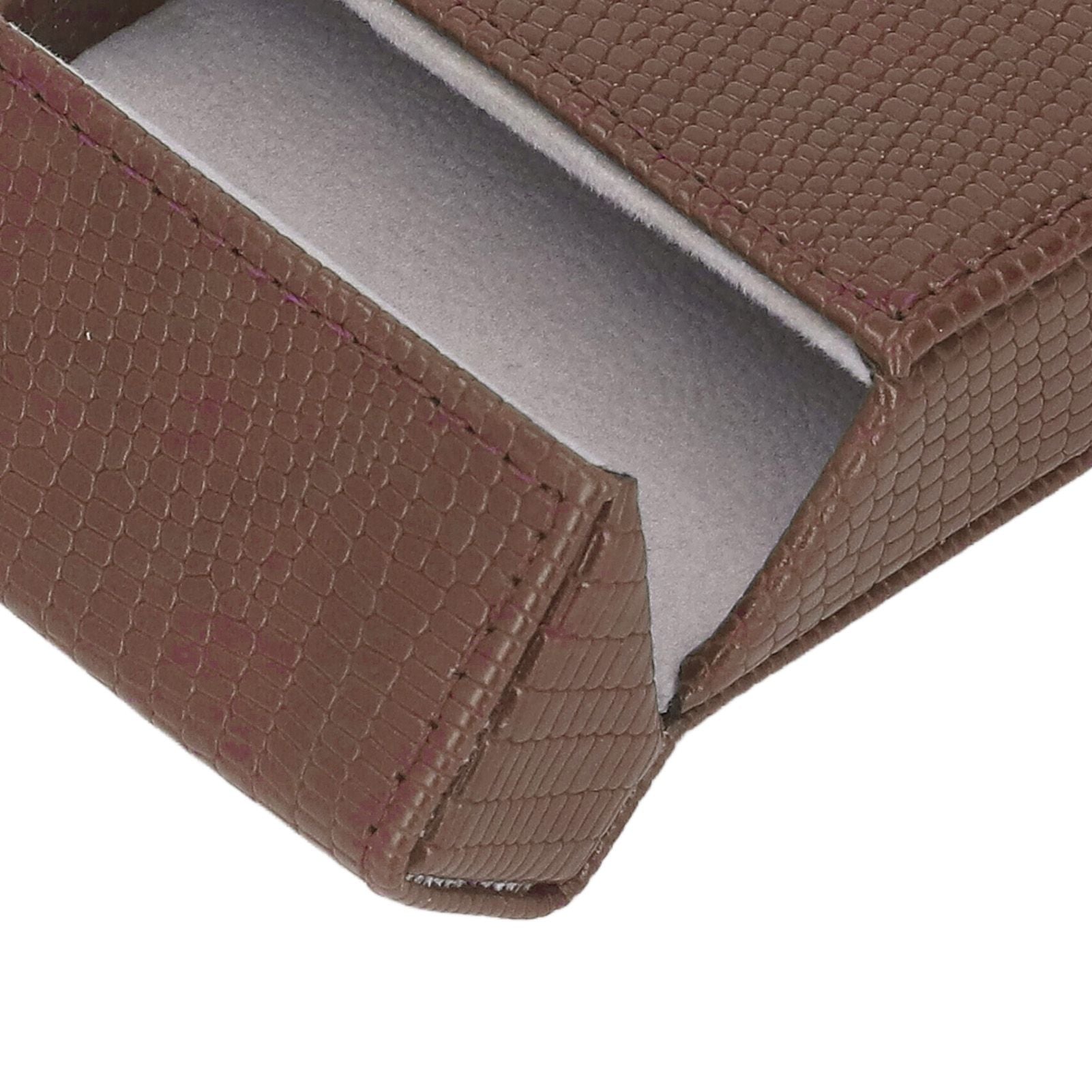 Men Cigarette Case for 20pcs Medium Cigarettes Box Lizard Stripe Portable Cigarette Case Coffee