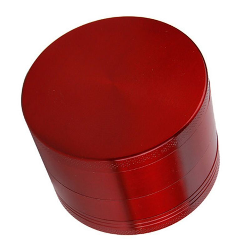 Spice Grinder Zinc Alloy Spice Herb Crusher 40mm 4 Layer Metal Tobacco Grinder for Home Red