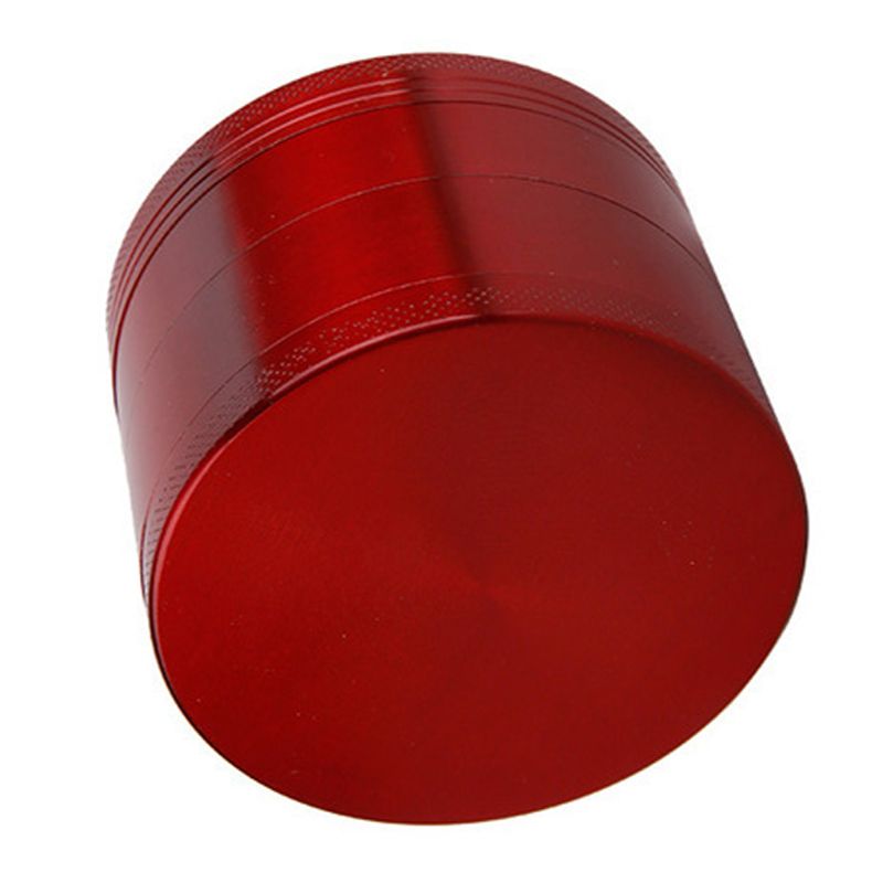 Spice Grinder Zinc Alloy Spice Herb Crusher 40mm 4 Layer Metal Tobacco Grinder for Home Red
