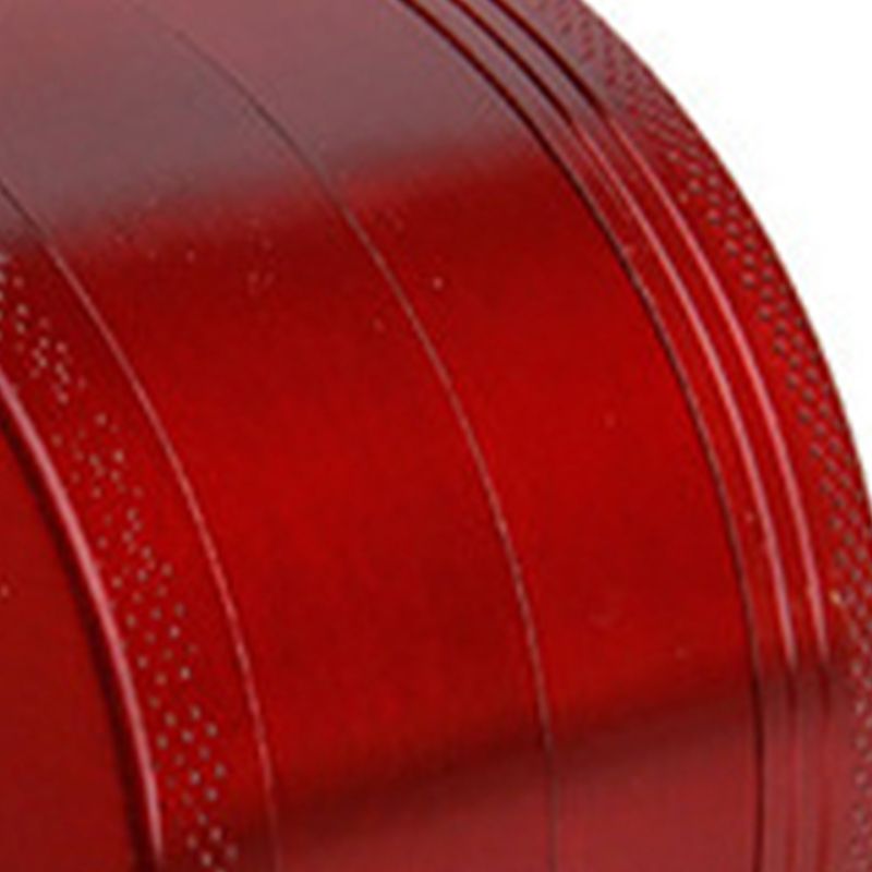Spice Grinder Zinc Alloy Spice Herb Crusher 40mm 4 Layer Metal Tobacco Grinder for Home Red