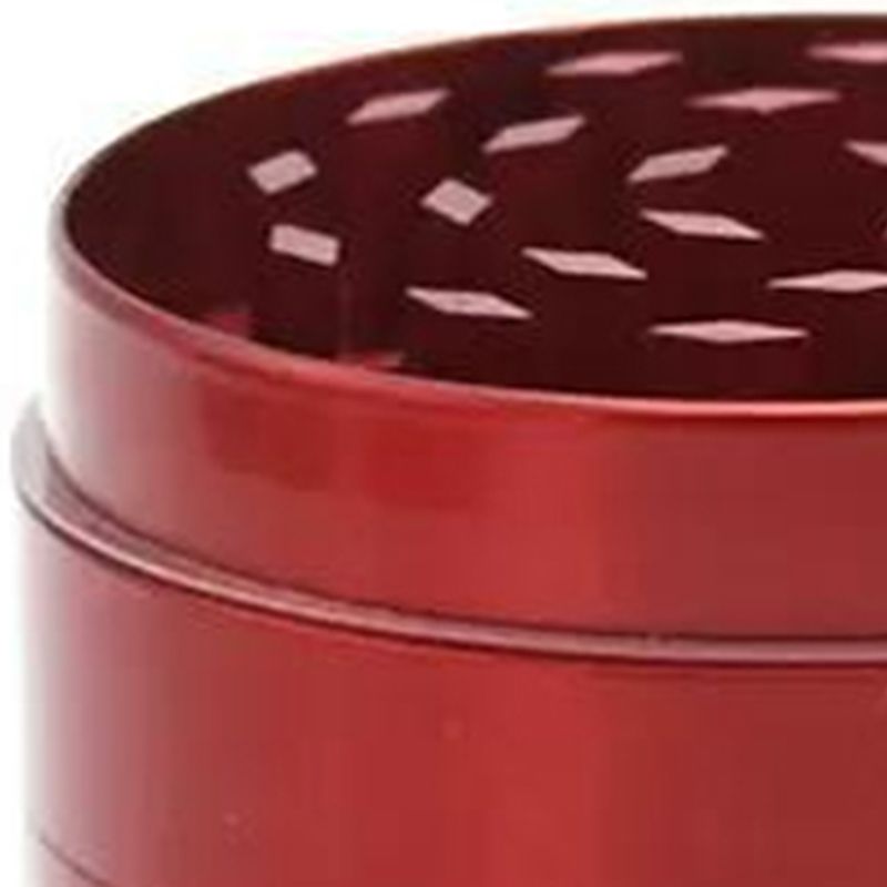 Spice Grinder Zinc Alloy Spice Herb Crusher 40mm 4 Layer Metal Tobacco Grinder for Home Red