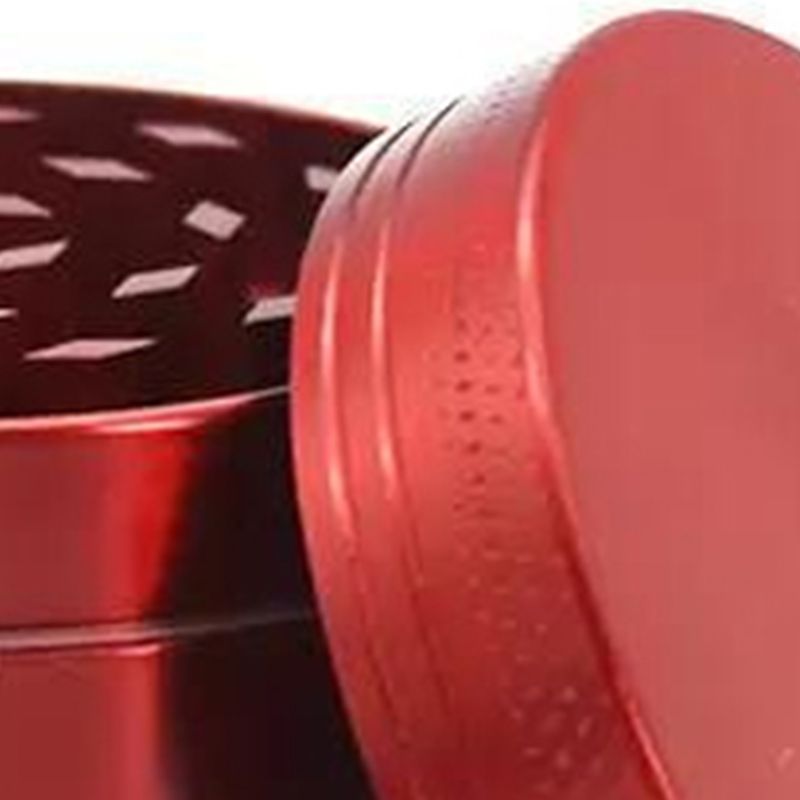 Spice Grinder Zinc Alloy Spice Herb Crusher 40mm 4 Layer Metal Tobacco Grinder for Home Red