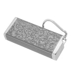 Cigarette Case for 8pcs King Size Cigars Retro 3D Carving Impact Resistant Aluminum Cigarette Pocket Holder Black