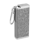 Cigarette Case for 8pcs King Size Cigars Retro 3D Carving Impact Resistant Aluminum Cigarette Pocket Holder Black