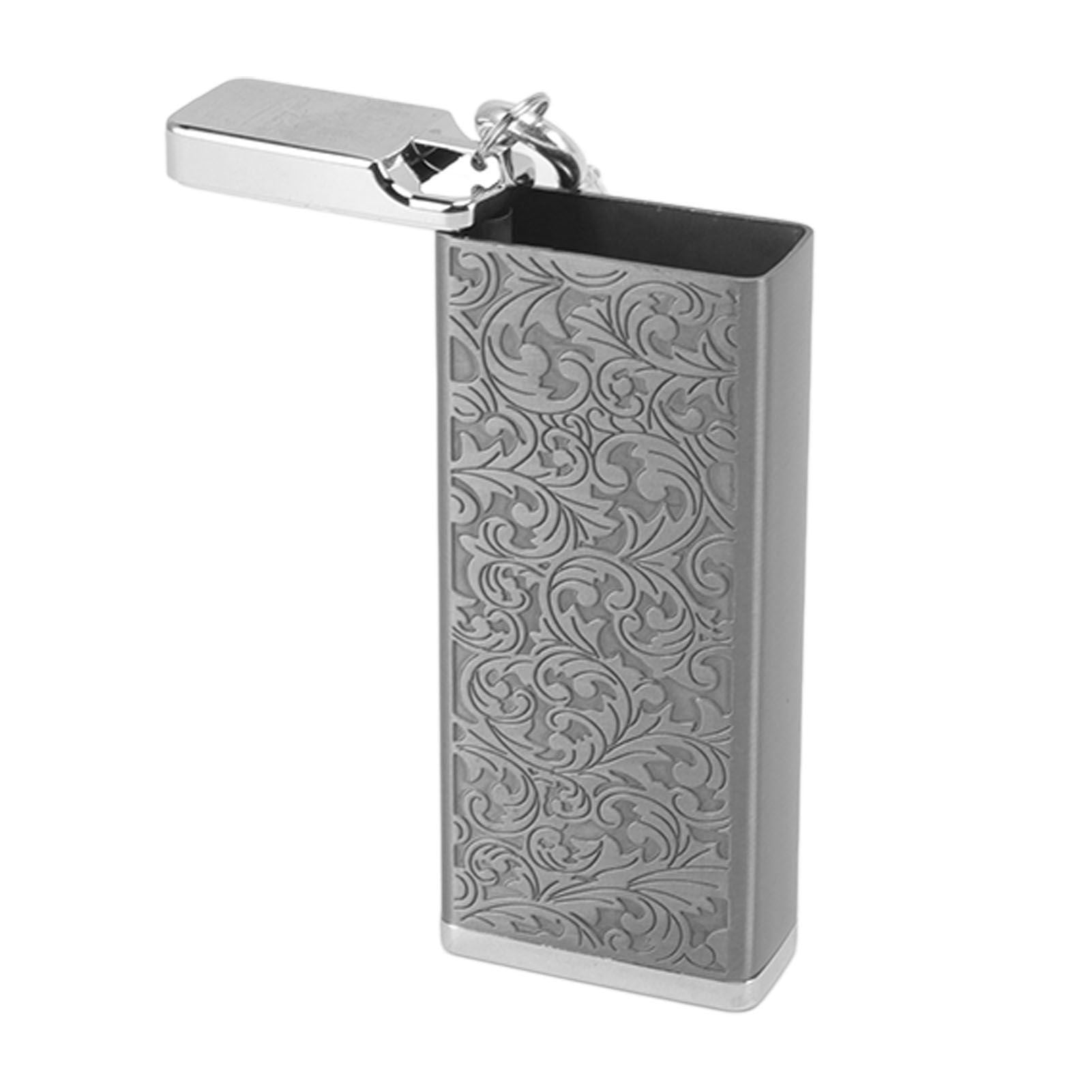 Cigarette Case for 8pcs King Size Cigars Retro 3D Carving Impact Resistant Aluminum Cigarette Pocket Holder Black