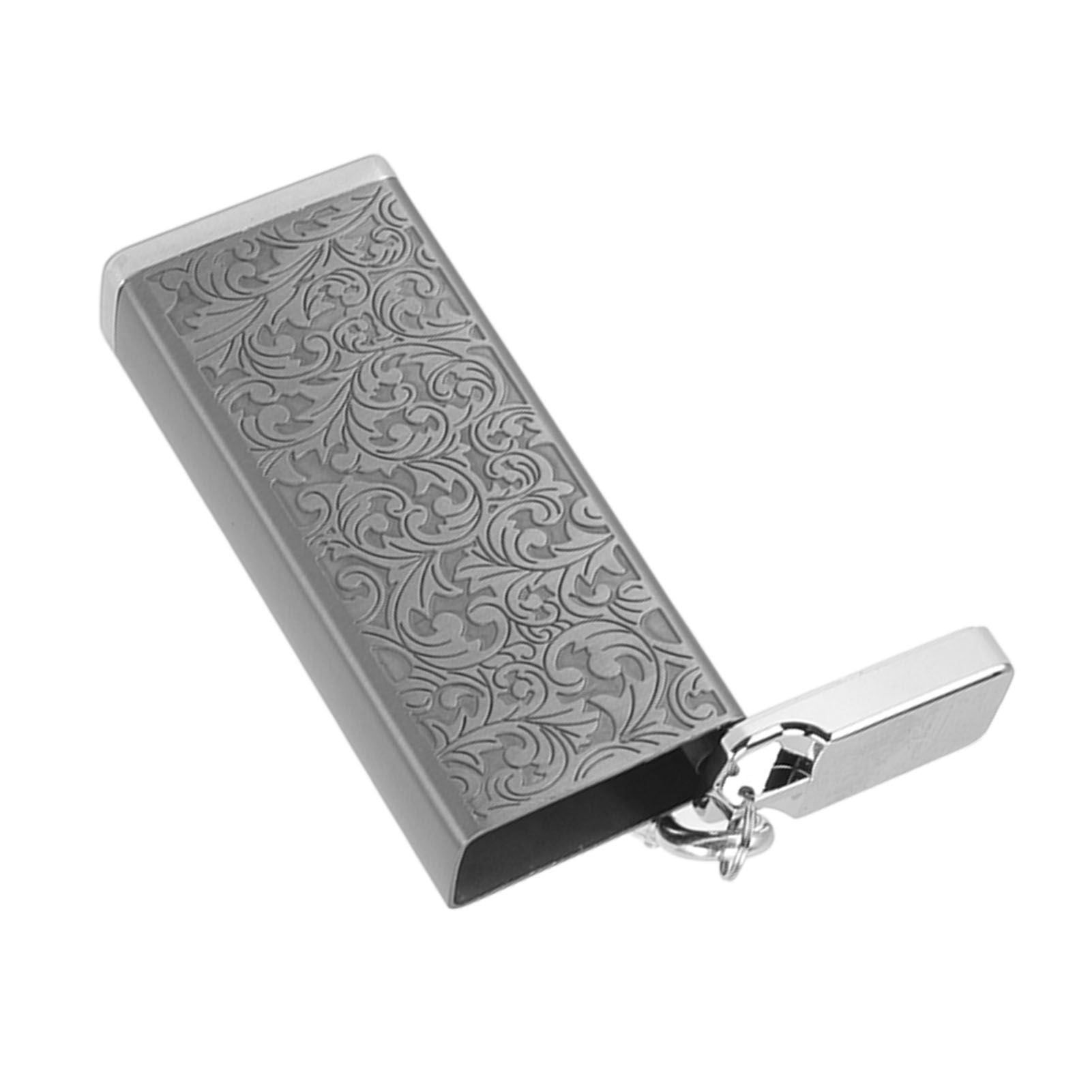 Cigarette Case for 8pcs King Size Cigars Retro 3D Carving Impact Resistant Aluminum Cigarette Pocket Holder Black