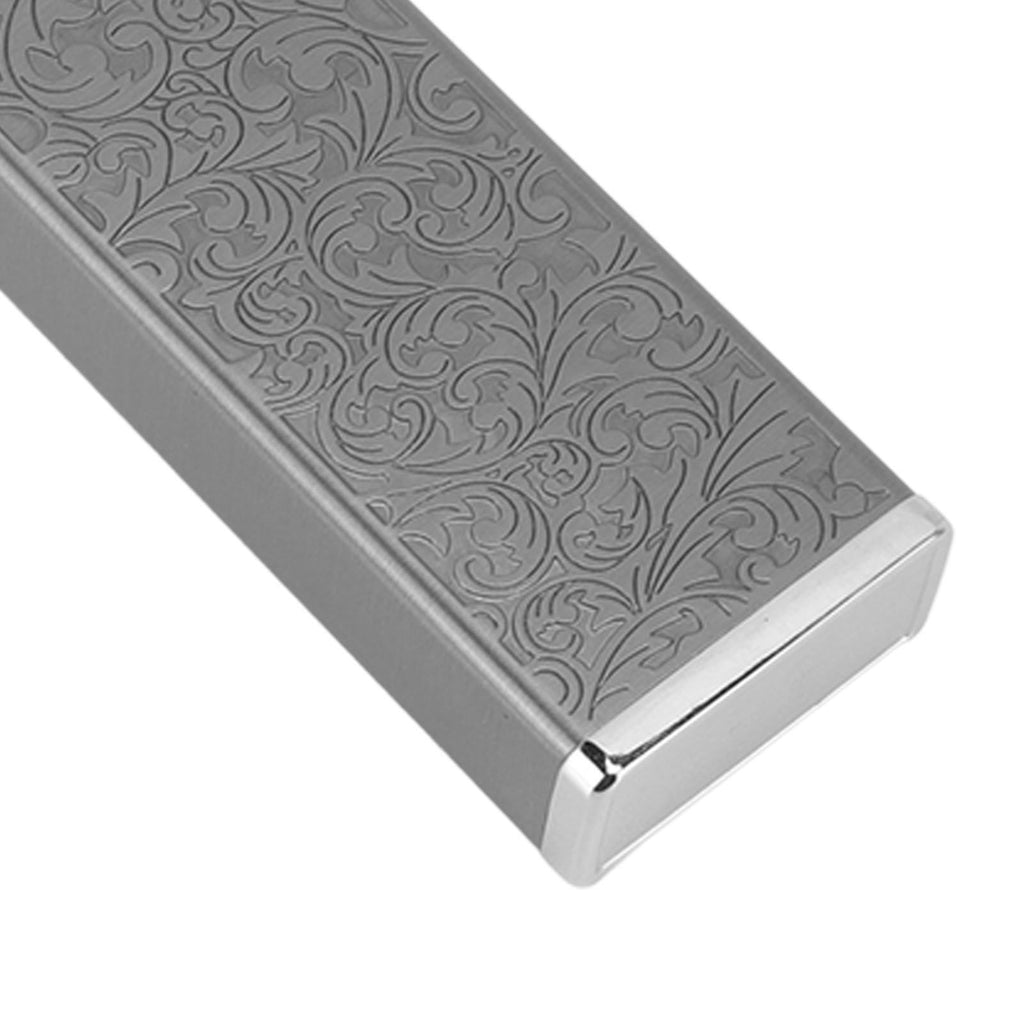 Cigarette Case for 8pcs King Size Cigars Retro 3D Carving Impact Resistant Aluminum Cigarette Pocket Holder Black