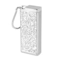 Cigarette Case for 8pcs King Size Cigars Retro 3D Carving Impact Resistant Aluminum Cigarette Pocket Holder Silver