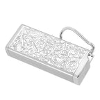 Cigarette Case for 8pcs King Size Cigars Retro 3D Carving Impact Resistant Aluminum Cigarette Pocket Holder Silver