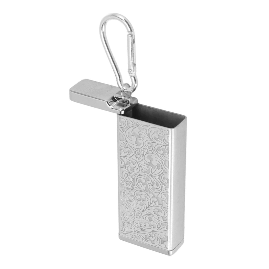 Cigarette Case for 8pcs King Size Cigars Retro 3D Carving Impact Resistant Aluminum Cigarette Pocket Holder Silver