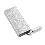 Cigarette Case for 8pcs King Size Cigars Retro 3D Carving Impact Resistant Aluminum Cigarette Pocket Holder Silver