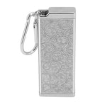Cigarette Case for 8pcs King Size Cigars Retro 3D Carving Impact Resistant Aluminum Cigarette Pocket Holder Silver