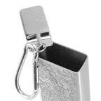 Cigarette Case for 8pcs King Size Cigars Retro 3D Carving Impact Resistant Aluminum Cigarette Pocket Holder Silver