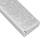 Cigarette Case for 8pcs King Size Cigars Retro 3D Carving Impact Resistant Aluminum Cigarette Pocket Holder Silver
