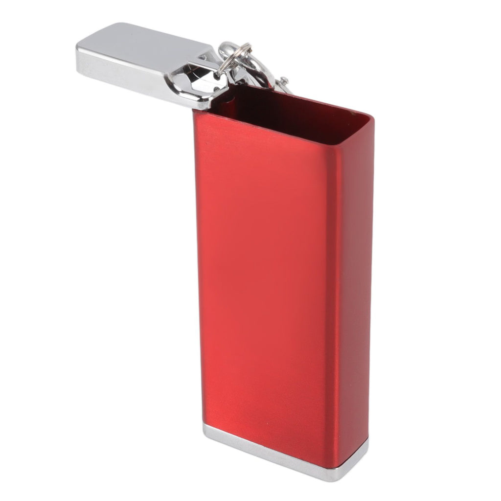Cigarette Case Aluminum Glossy Square Crush Resistant Portable Cigarette Box Holder for 8 Coarse Cigarettes Daily Red