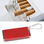 Cigarette Case Aluminum Glossy Square Crush Resistant Portable Cigarette Box Holder for 8 Coarse Cigarettes Daily Red
