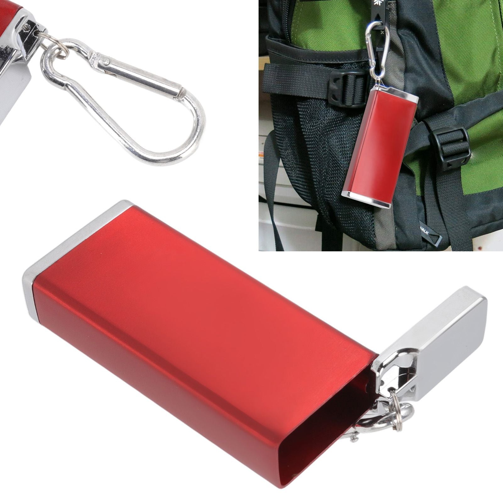 Cigarette Case Aluminum Glossy Square Crush Resistant Portable Cigarette Box Holder for 8 Coarse Cigarettes Daily Red