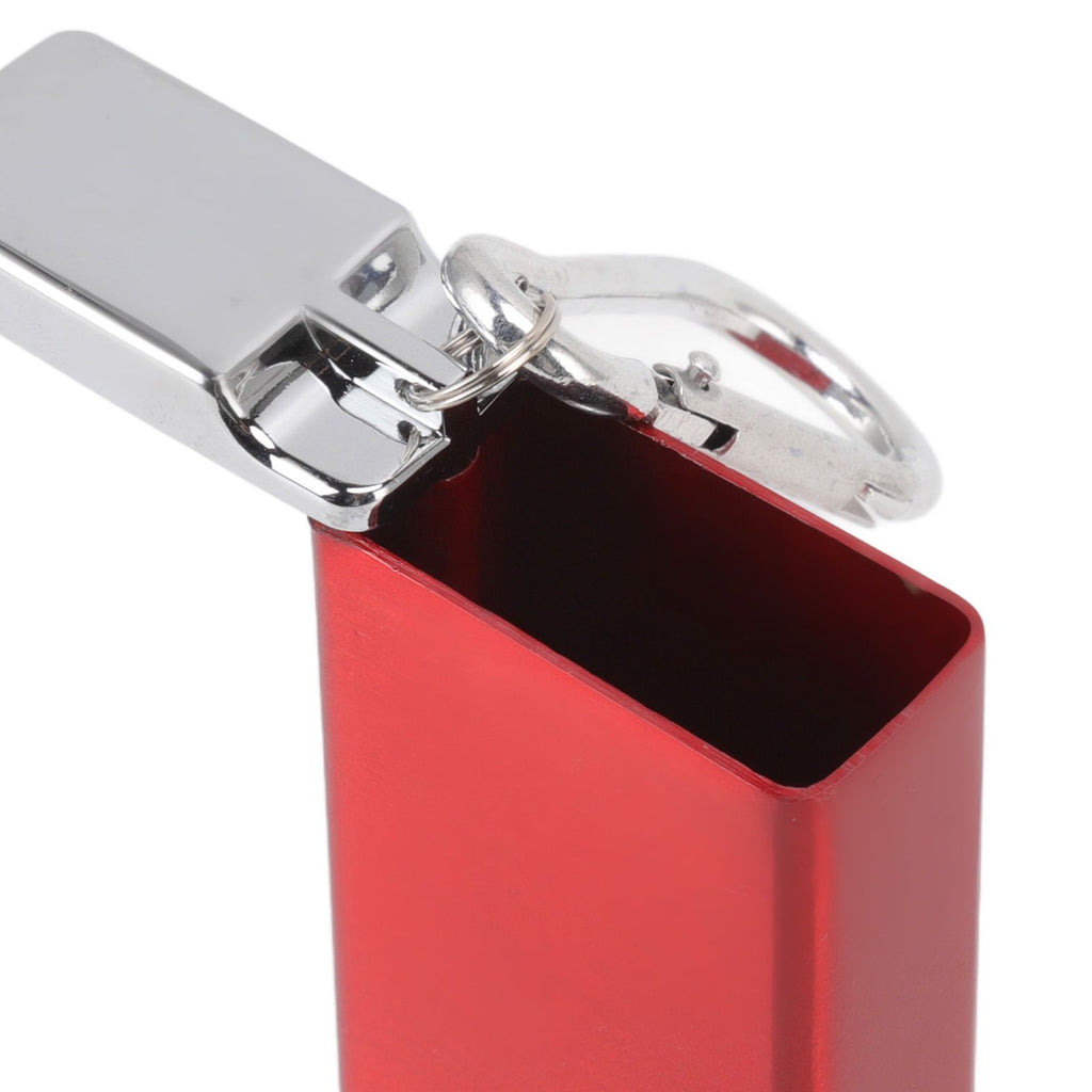 Cigarette Case Aluminum Glossy Square Crush Resistant Portable Cigarette Box Holder for 8 Coarse Cigarettes Daily Red