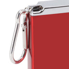 Cigarette Case Aluminum Glossy Square Crush Resistant Portable Cigarette Box Holder for 8 Coarse Cigarettes Daily Red