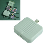Magnetic Suction Sewing Box Portable Small Double Layer Magnetic Sewing Box Kit for Home Dormitory Travel Green