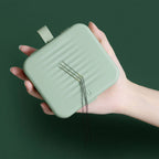 Magnetic Suction Sewing Box Portable Small Double Layer Magnetic Sewing Box Kit for Home Dormitory Travel Green