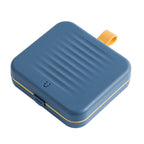 Magnetic Suction Sewing Box Portable Small Double Layer Magnetic Sewing Box Kit for Home Dormitory Travel Blue