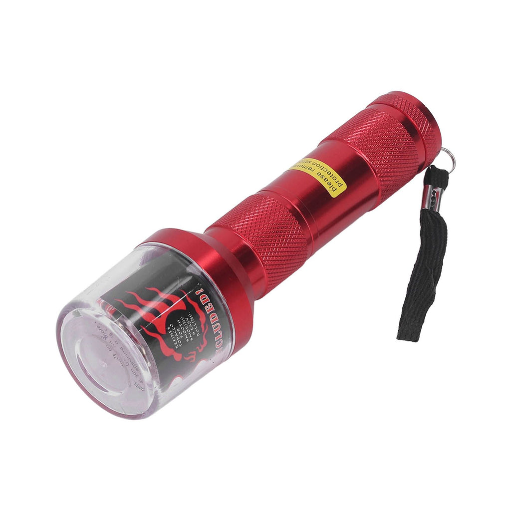 Electrical Herb Tobacco Grinder Aluminium Alloy Flashlight Shape Handheld Fine Grinding Grinder Cracker Red