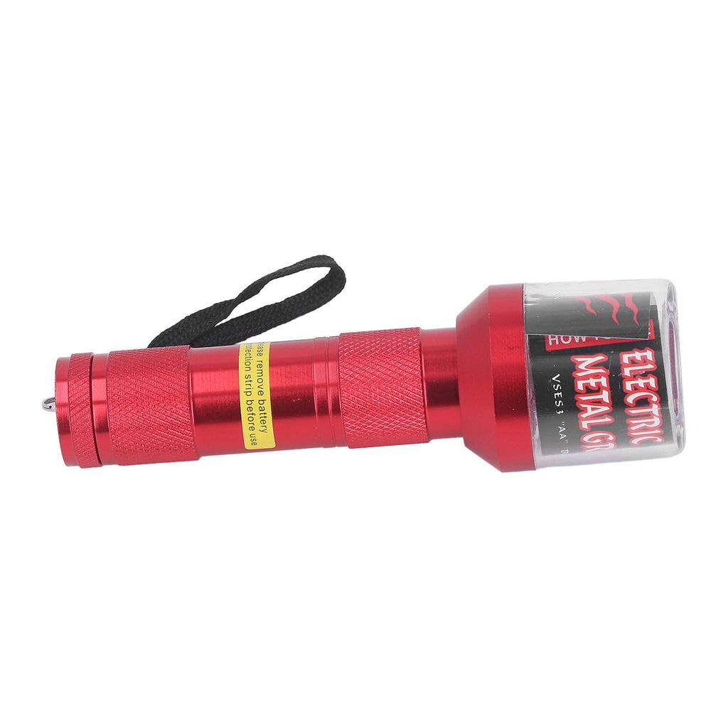 Electrical Herb Tobacco Grinder Aluminium Alloy Flashlight Shape Handheld Fine Grinding Grinder Cracker Red