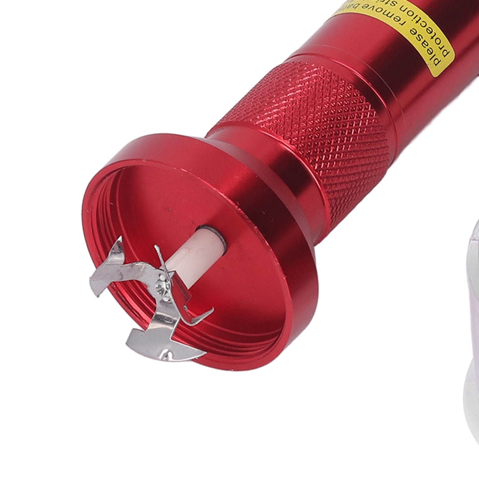 Electrical Herb Tobacco Grinder Aluminium Alloy Flashlight Shape Handheld Fine Grinding Grinder Cracker Red
