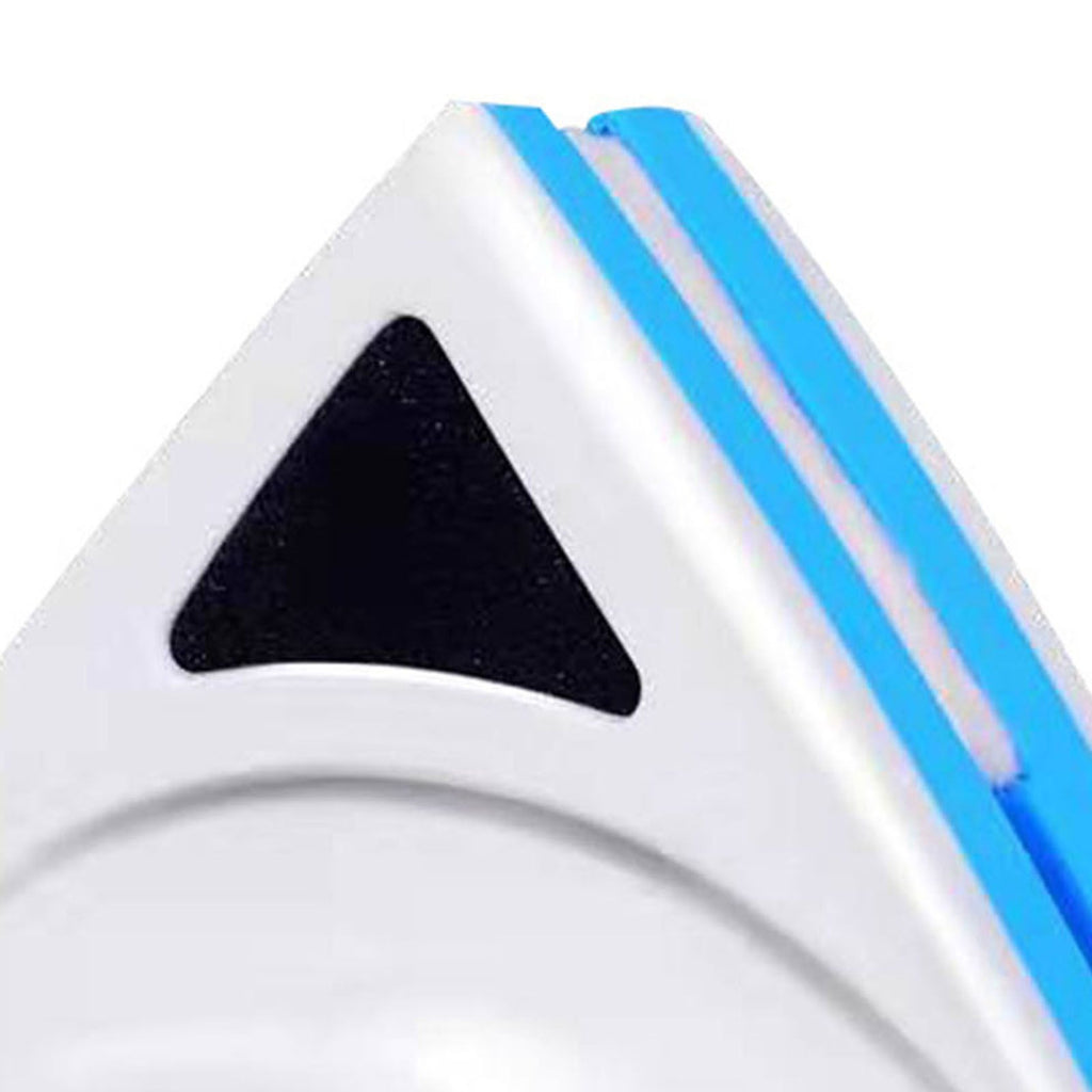 Magnetic Window Cleaner Blue Triangle Shape Single Sided Magnetic Glass Wiper Washing Brush Tool P3‑8mm
