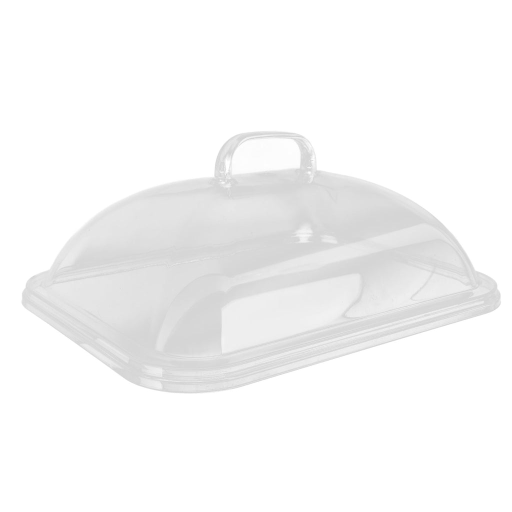 Splatter Cover Clear Transparent Acrylic Dustproof Rectangle Shape Convenient Practical Home Plate Covers for Kitchen M