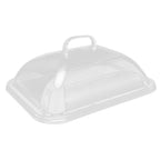 Splatter Cover Clear Transparent Acrylic Dustproof Rectangle Shape Convenient Practical Home Plate Covers for Kitchen M