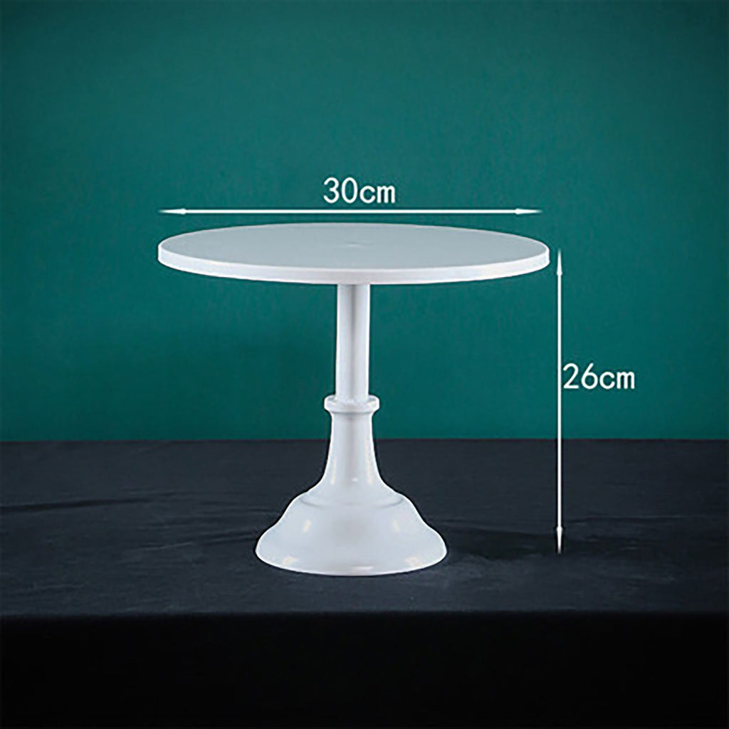 Metal Cake Stand European Style Anti Slip Round Cake Stand for Weddings Parties Anniversaries Large White