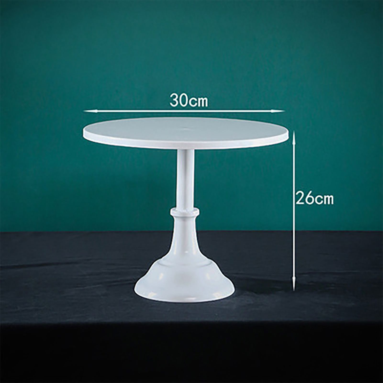 Metal Cake Stand European Style Anti Slip Round Cake Stand for Weddings Parties Anniversaries Large White