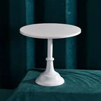 Metal Cake Stand European Style Anti Slip Round Cake Stand for Weddings Parties Anniversaries Large White