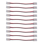 10pcs COB Strip Light Connector Professional Double Head 8mm 2 Pin Light Strip Connectors for Home Office School