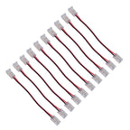10pcs COB Strip Light Connector Professional Double Head 8mm 2 Pin Light Strip Connectors for Home Office School