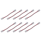 10pcs COB Strip Light Connector Professional Double Head 8mm 2 Pin Light Strip Connectors for Home Office School