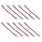 10pcs COB Strip Light Connector Professional Double Head 8mm 2 Pin Light Strip Connectors for Home Office School