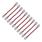 10pcs COB Strip Light Connector Professional Double Head 8mm 2 Pin Light Strip Connectors for Home Office School