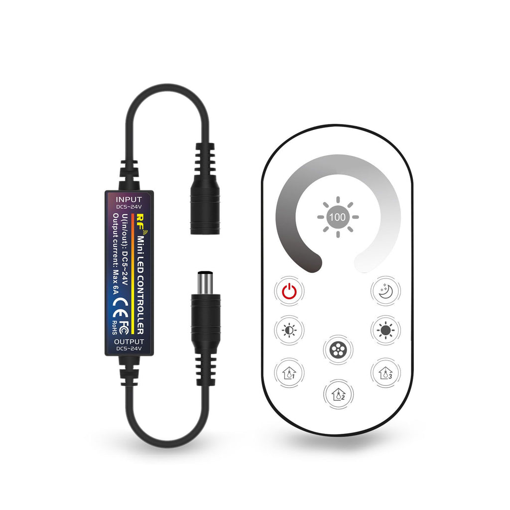 RF Full Touch Dimmer Wireless Constant Voltage LED Controller Mini Induction Light Bar Controller DC 5‑24V