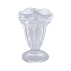 6pcs Ice Cream Cup Creative Unique Flower Sundae Glass Cup Multifunctional Transparent Dessert Cups