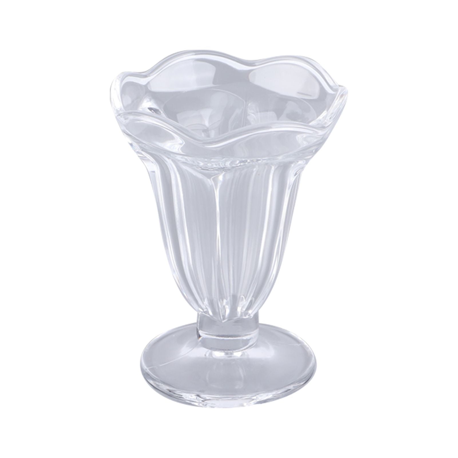 6pcs Ice Cream Cup Creative Unique Flower Sundae Glass Cup Multifunctional Transparent Dessert Cups