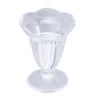 6pcs Ice Cream Cup Creative Unique Flower Sundae Glass Cup Multifunctional Transparent Dessert Cups