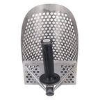 Beach Sand Scoop Metal Detecting Hunting Tool Detector Stainless Steel Hexahedron Holes Sand Scoop