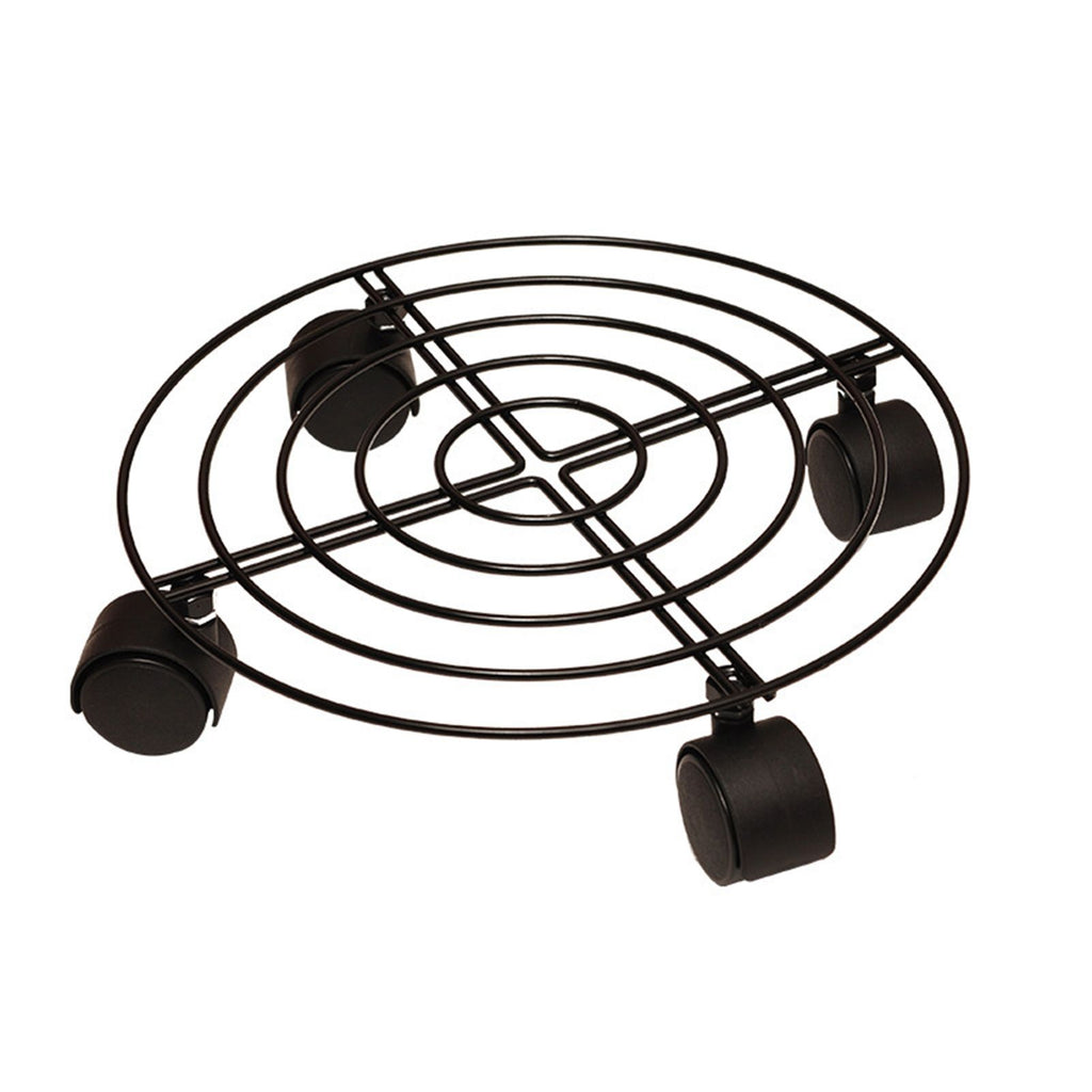 Flower Pot Roller Stand 50kg Load Capacity Rust Prevention Iron Easy to Move Plant Caddy with Wheels for Wine Barrels