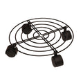 Flower Pot Roller Stand 50kg Load Capacity Rust Prevention Iron Easy to Move Plant Caddy with Wheels for Wine Barrels