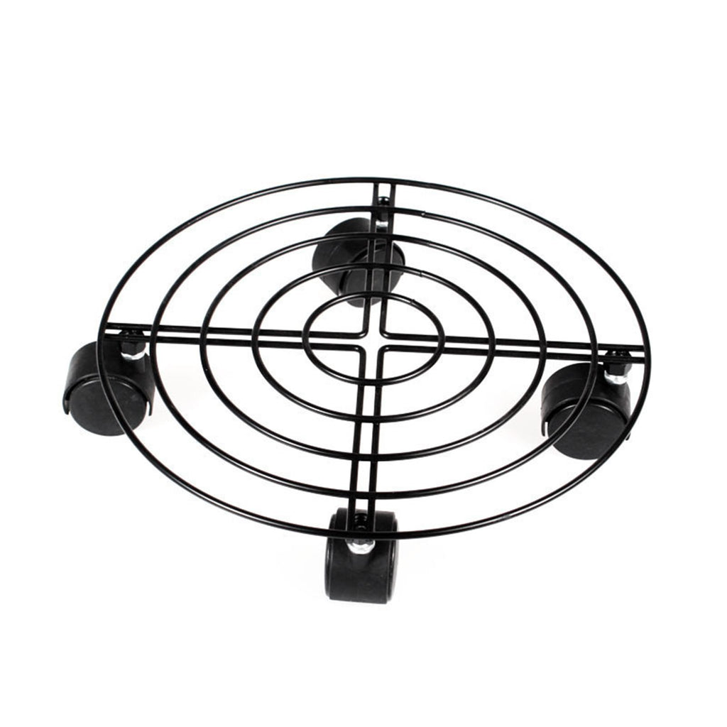 Flower Pot Roller Stand 50kg Load Capacity Rust Prevention Iron Easy to Move Plant Caddy with Wheels for Wine Barrels